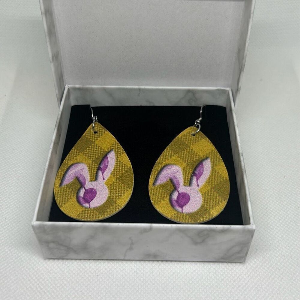 Easter Teardrop Bunny Earrings